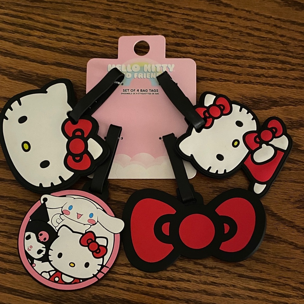 Hello Kitty Bag Tags - Pink, Red, and Black